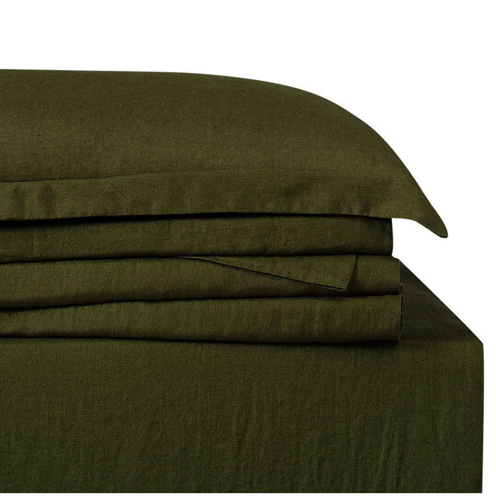 Greyleigh™ Trenton Linen Sheet Set & Reviews Wayfair